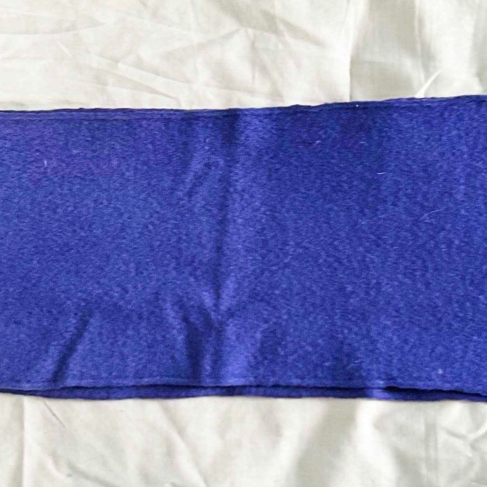 100% LAMBSWOOL SCARF, BLUE, MADE IN FRANCE, BY DANIEL HECHTER PARIS, 45 INCHES
